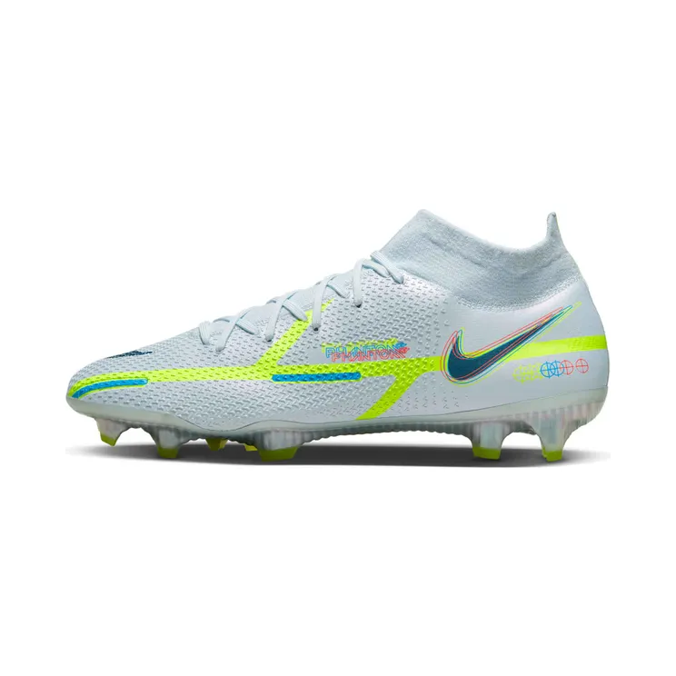 Nike Phantom GT2 DF Elite FG Progress Pack “Football Grey / Light Navy / Volt / Blackened Blue” (CZ9889-054)