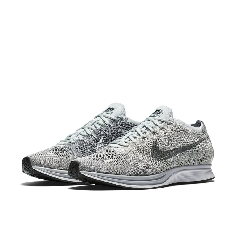Nike Flyknit Racer Pure Platinum Pure Platinum/Cool Grey-White-Neutral Olive (862713-002)