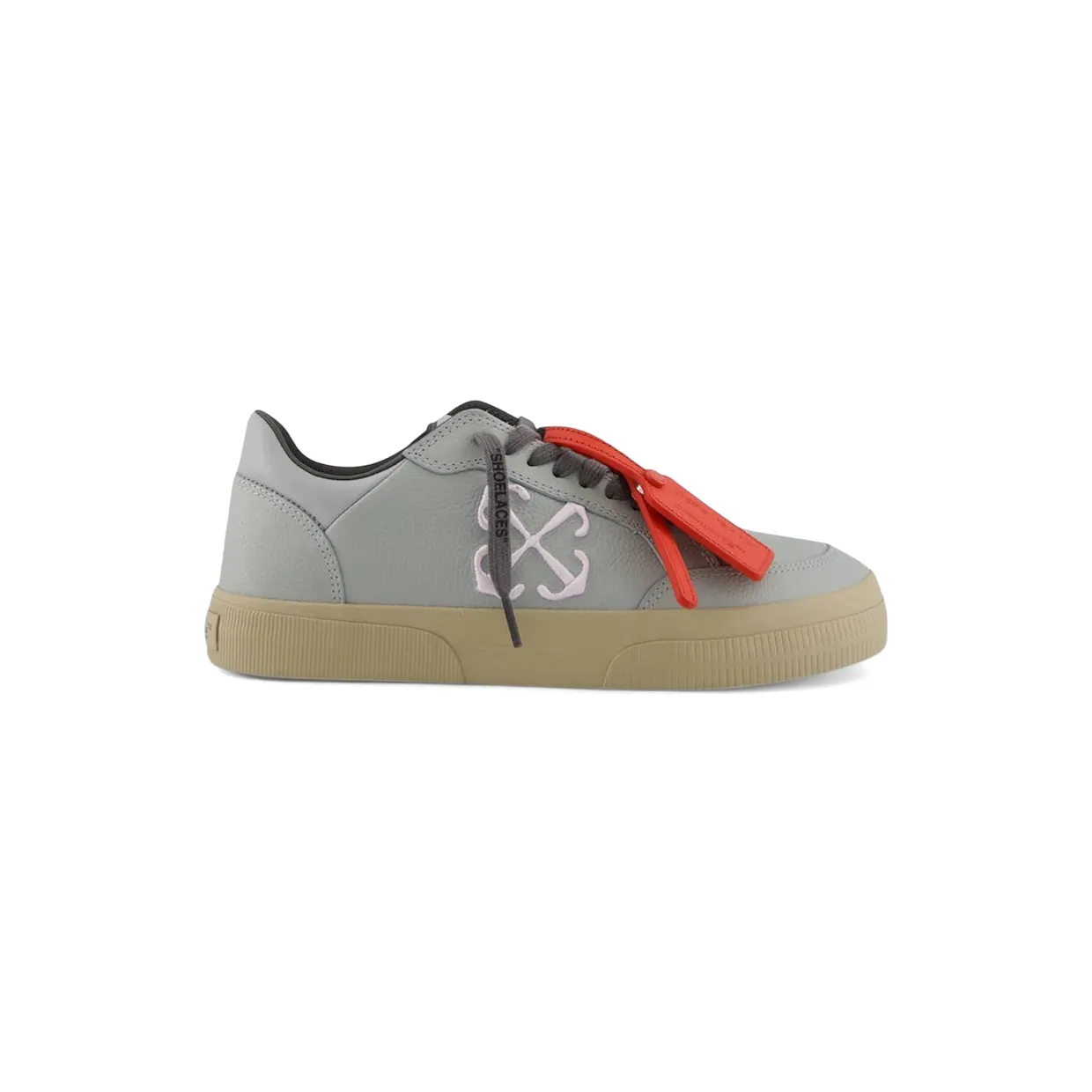 OFF-WHITE New Low Vulcanized Leather Light Grey (OMIA293F24LEA0014905)