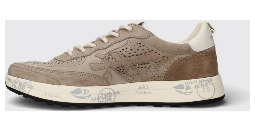 Premiata Nous Perforated Suede Sneakers Brown (NOUS8288) (2)