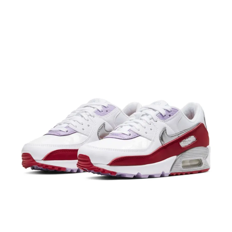 Nike Air Max 90 Recraft Chinese New Year 2020 (W) White/Team Red-Metallic Silver (CU3004-176)