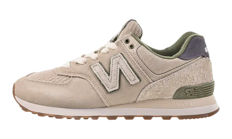 New Balance 574 “Timberwolf / Dark Olivine” (U574-5DJ)
