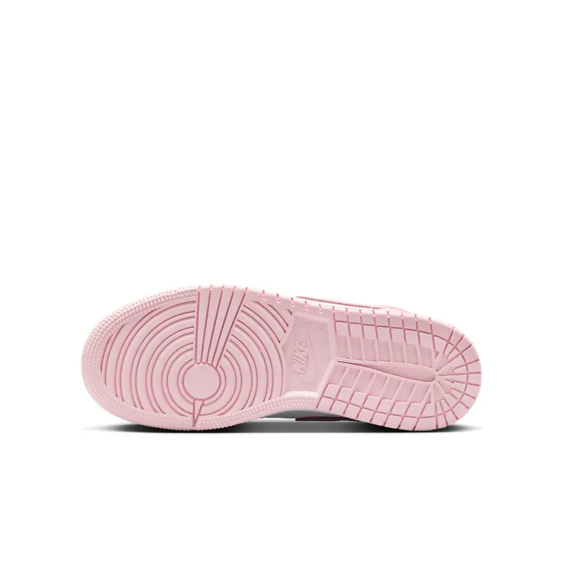 Jordan 1 Mid GS “Pink Foam Fire Red” (DQ8423-608)
