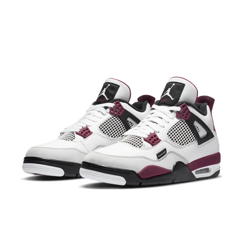 Jordan 4 Retro PSG Paris Saint-Germain White/Black-Metallic Gold-Bordeaux (CZ5624-100)