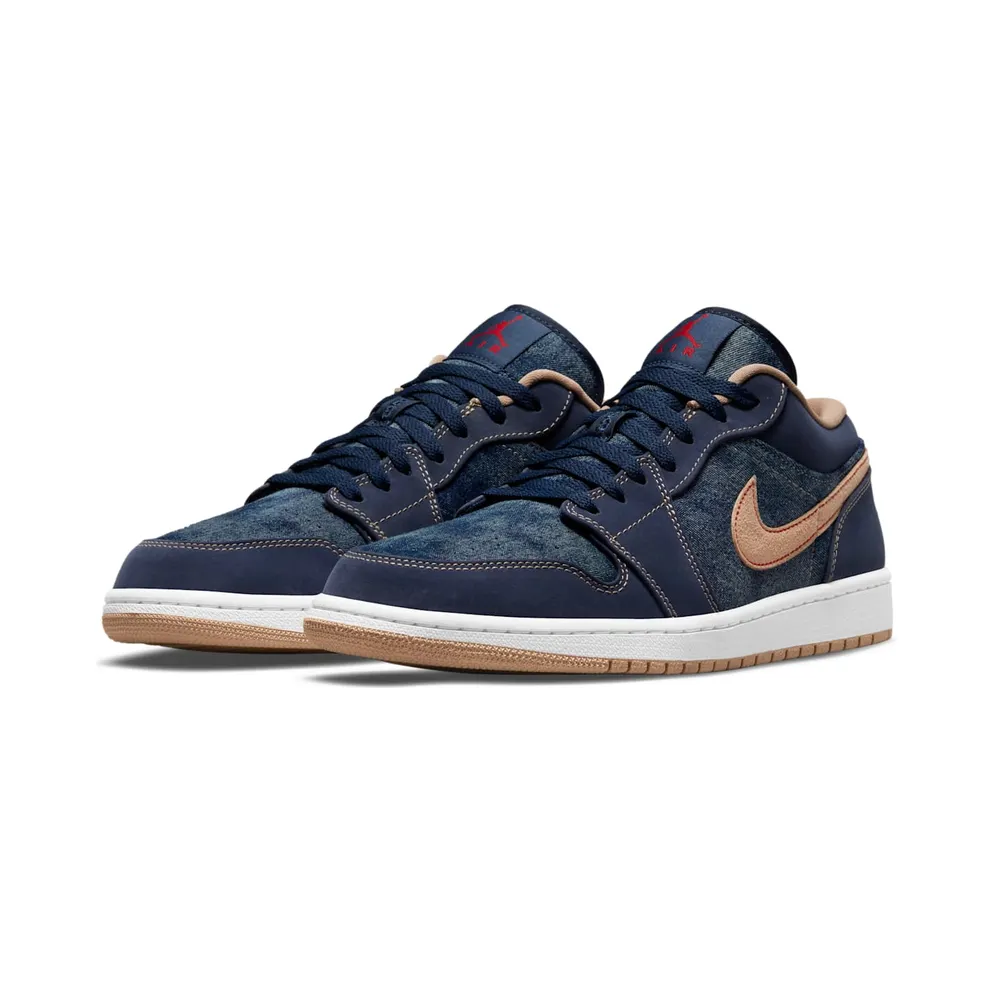 Air Jordan 1 Low SE Denim – “Midnight Navy / University Red / White / Hemp” (DH1259-400)
