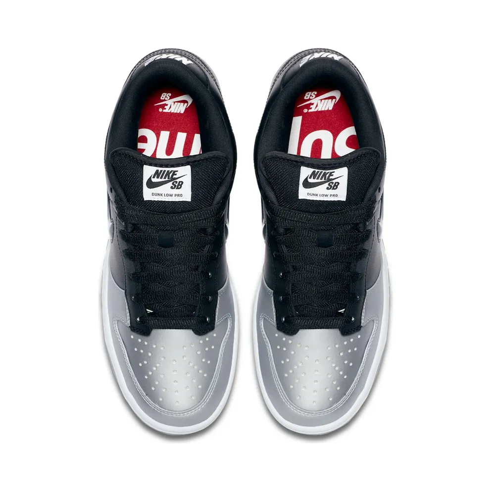 Nike SB Dunk Low Supreme Jewel Swoosh Silver Metallic Silver/Metallic Silver-Black (CK3480-001)