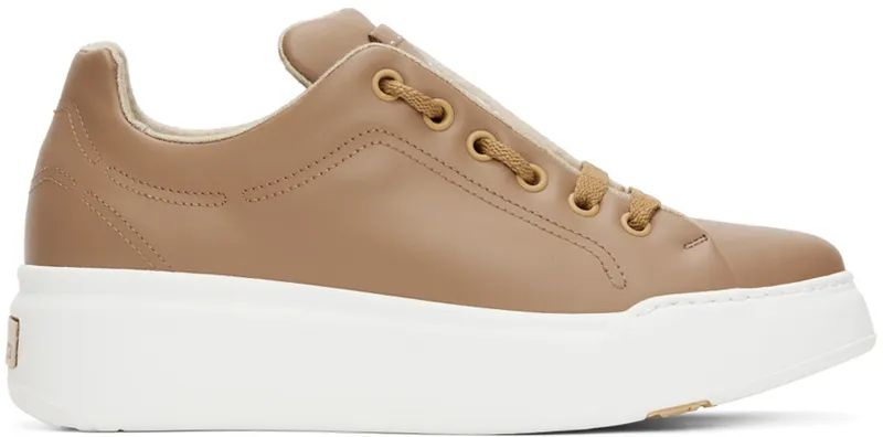 Max Mara White Leather Maxiv Sneakers (47660127600 MM81560)