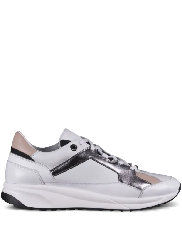 Moorer Leren low-top with metallic vlakken – White (MODSN100002TEPAF13)