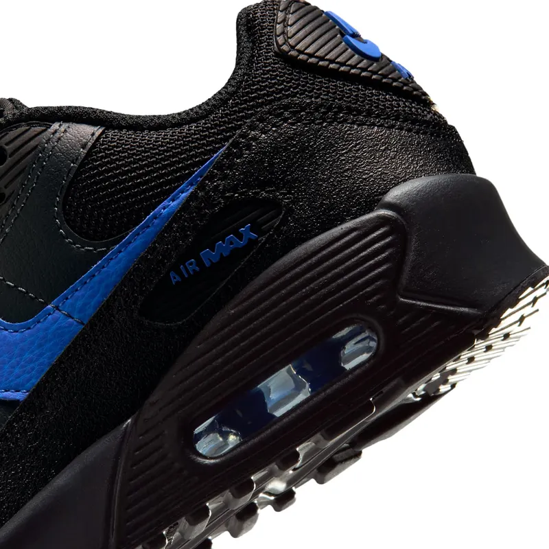Nike Air Max 90 Black/Dark Smoke Grey/Racer Blue (IQ0098-008)