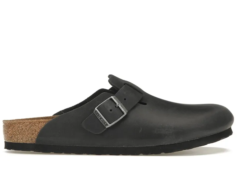 Birkenstock Boston Clog “Oiled Leather – Black” (0059461)