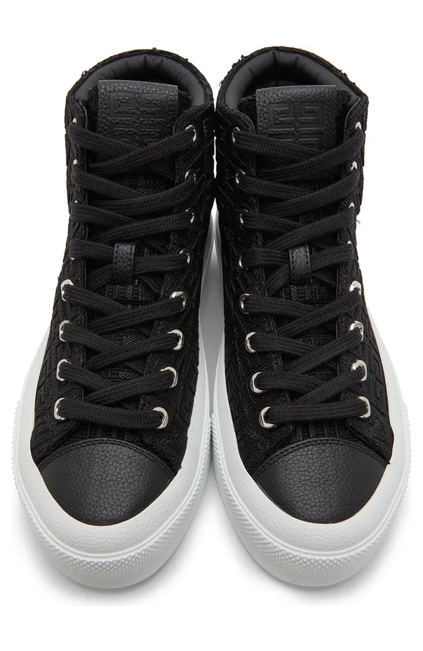 Givenchy Black 4G City High Sneakers (BE0025E19R001) (5)