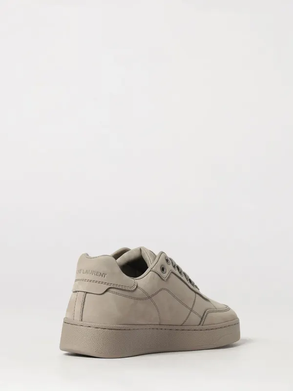 Saint laurent SL/61 Low-Top Sneakers in Nubuck Leather with Embossed Logo Grey (861491AAGZ51216) (2)