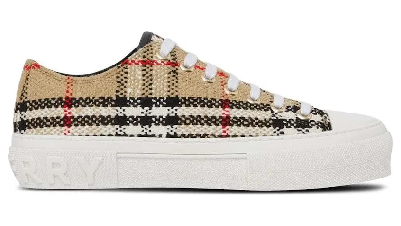 Burberry Vintage Check Boucle Low-Top Sneakers Beige (8064244)
