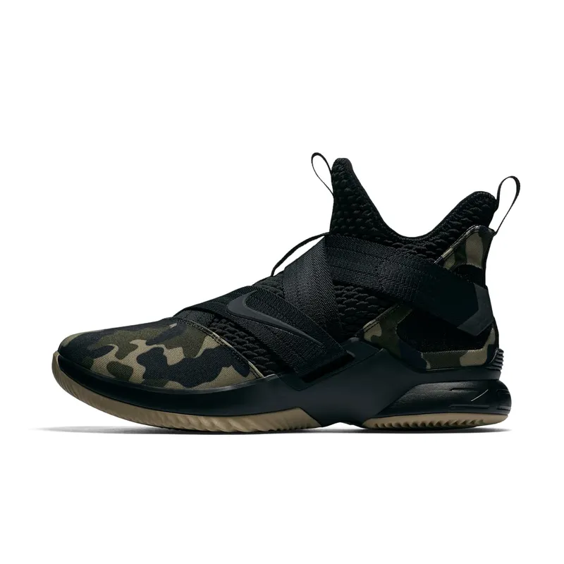 Nike LeBron Zoom Soldier 12 Camo Black/Hazel Rush-Black (AO4054-001)