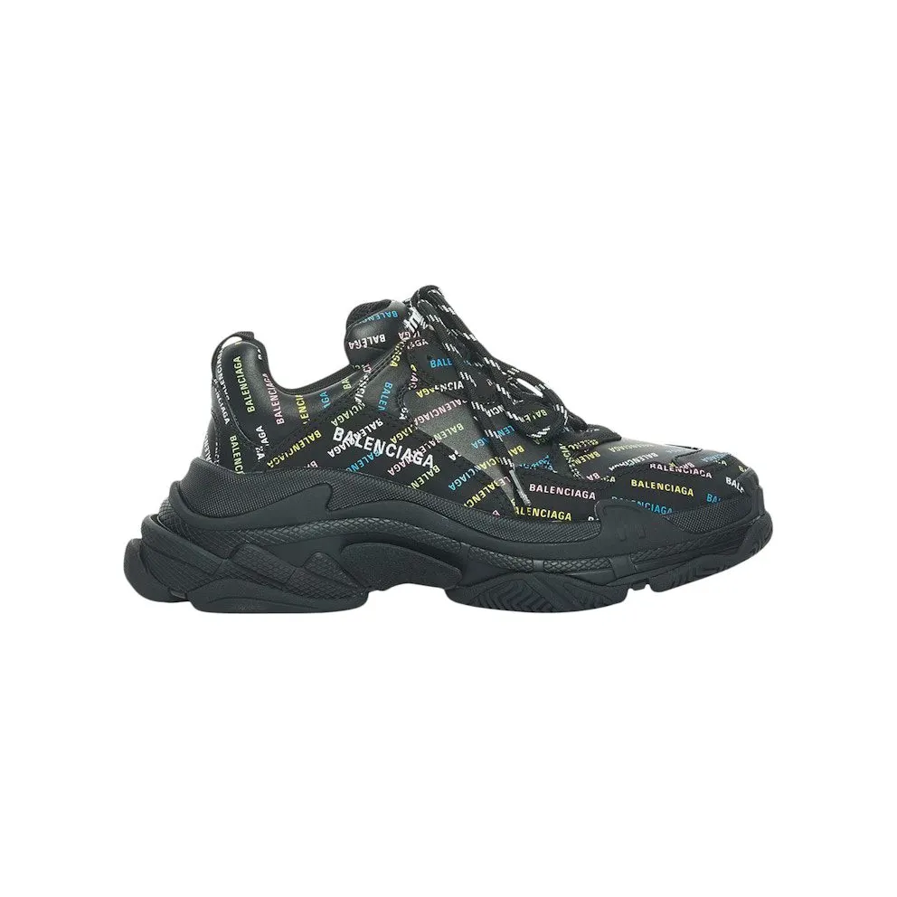 Balenciaga Triple S AllOver Logo Black Multicolor (536737W2FA81083)
