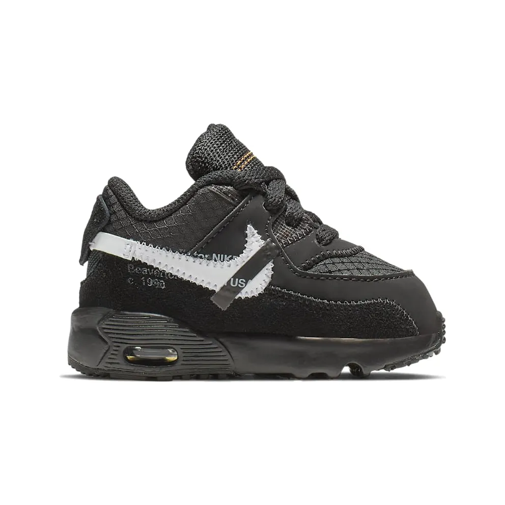 Nike Air Max 90 OFF-WHITE Black White (TD) Black/White-Cone-Black (BV0852 001)