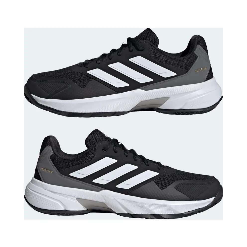 Adidas CourtJam Control 3 Clay Tennis Shoes Core Black / Cloud White / Grey Four (ID7392)