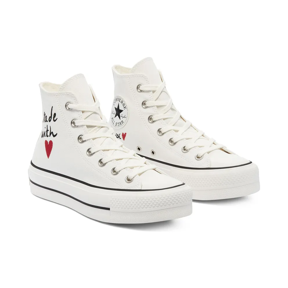 Converse Valentine’s Day Platform Chuck Taylor All Star High Top Vintage White/egret/black (571119C)