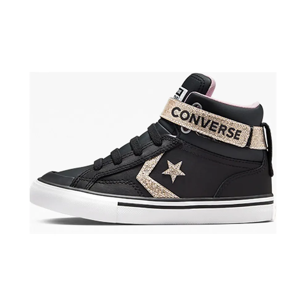 Converse Pro Blaze Strap Glitter Black/White/Gold (A01557C)