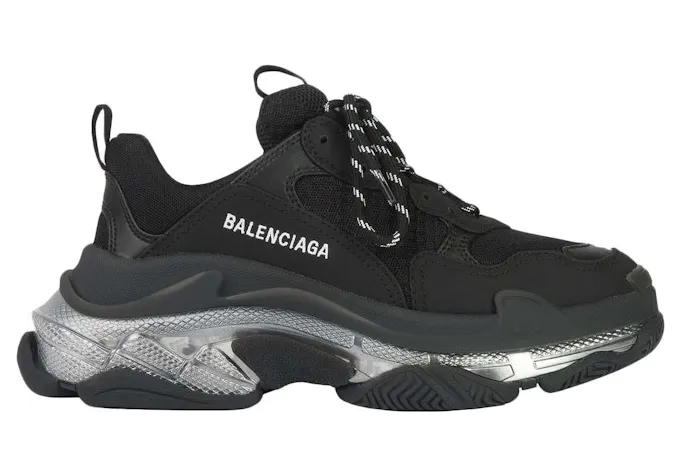 Balenciaga Triple S Clear Sole Black Ivory (W) (544351W2FB21001)