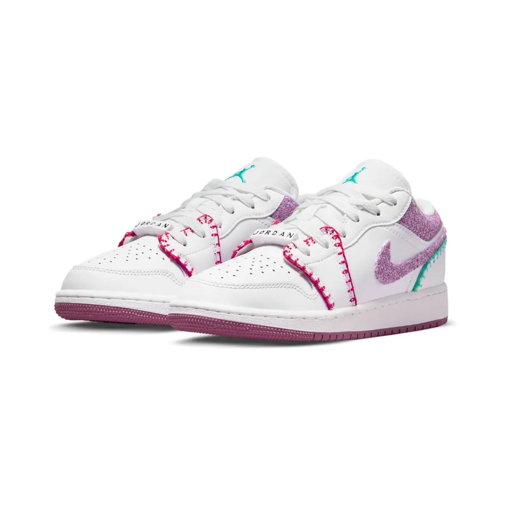 Air Jordan 1 Low GS Knitted White Multi (DM9037-100)