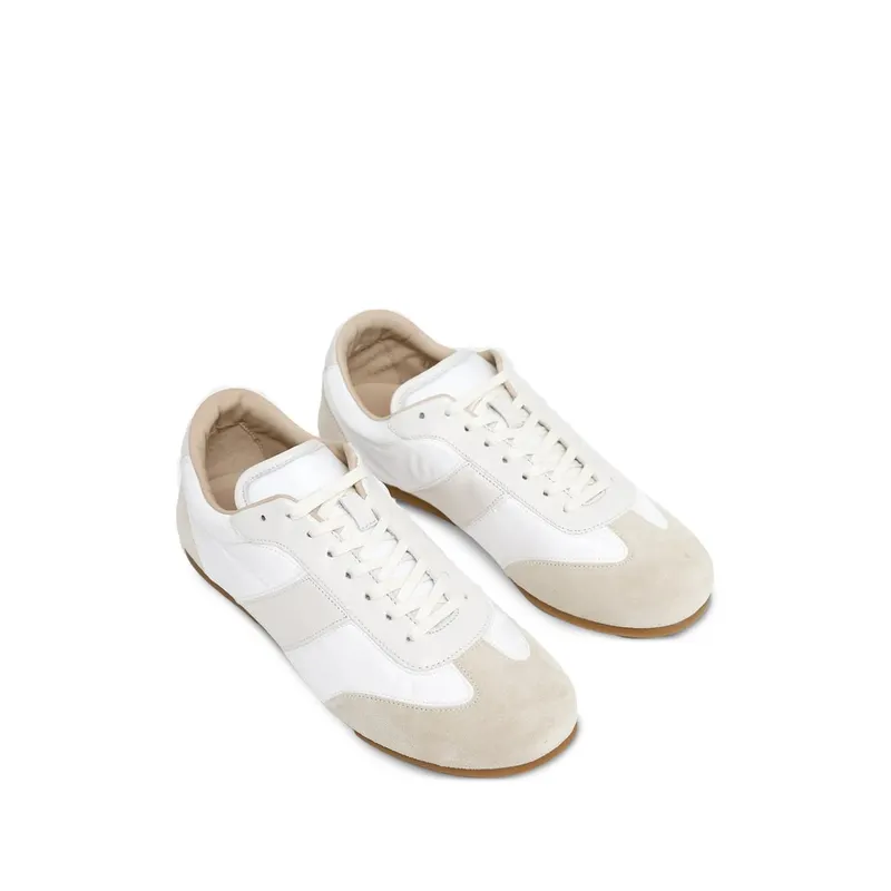Lemaire Soft Runners in Suede Leather “White/Neutrals” (FO0227 LL0216 WH000)