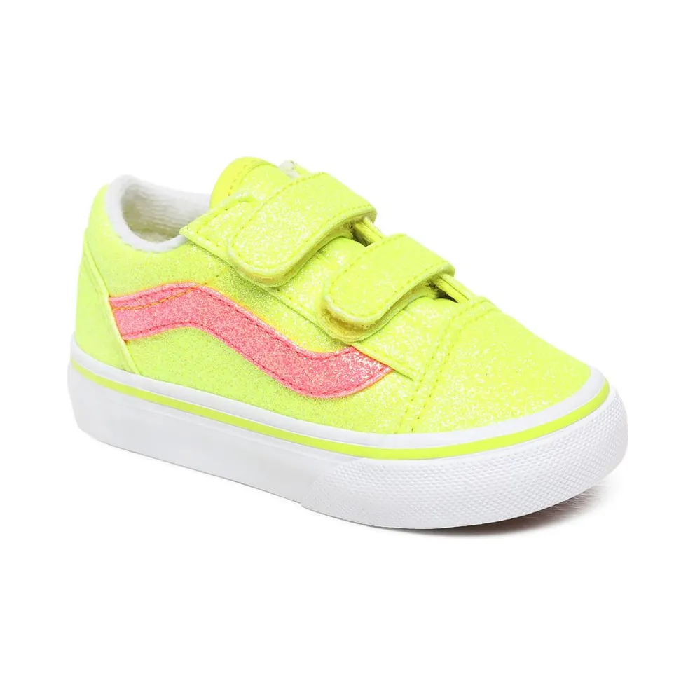 Vans Old Skool V Yellow Glitter (TD) Yellow/True White (VN0A38JNWKD)