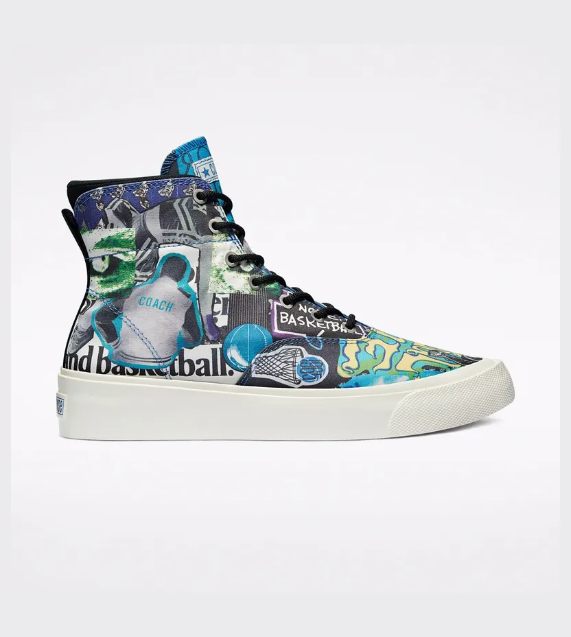 Converse Beat The World Skidgrip High Top Egret/multi/zwart (170681C)