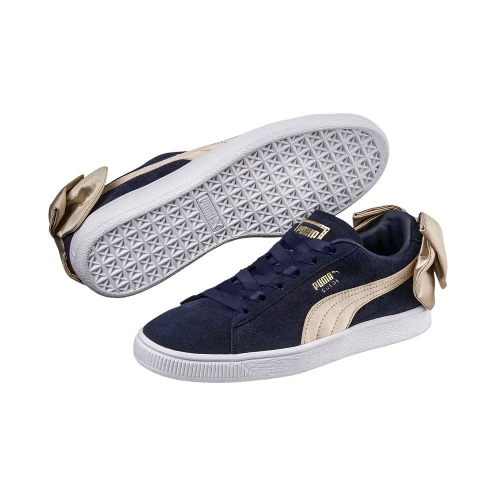 Puma Suede Bow Varsity Peacoat (W) Peacoat/Metallic Gold (367732-02)