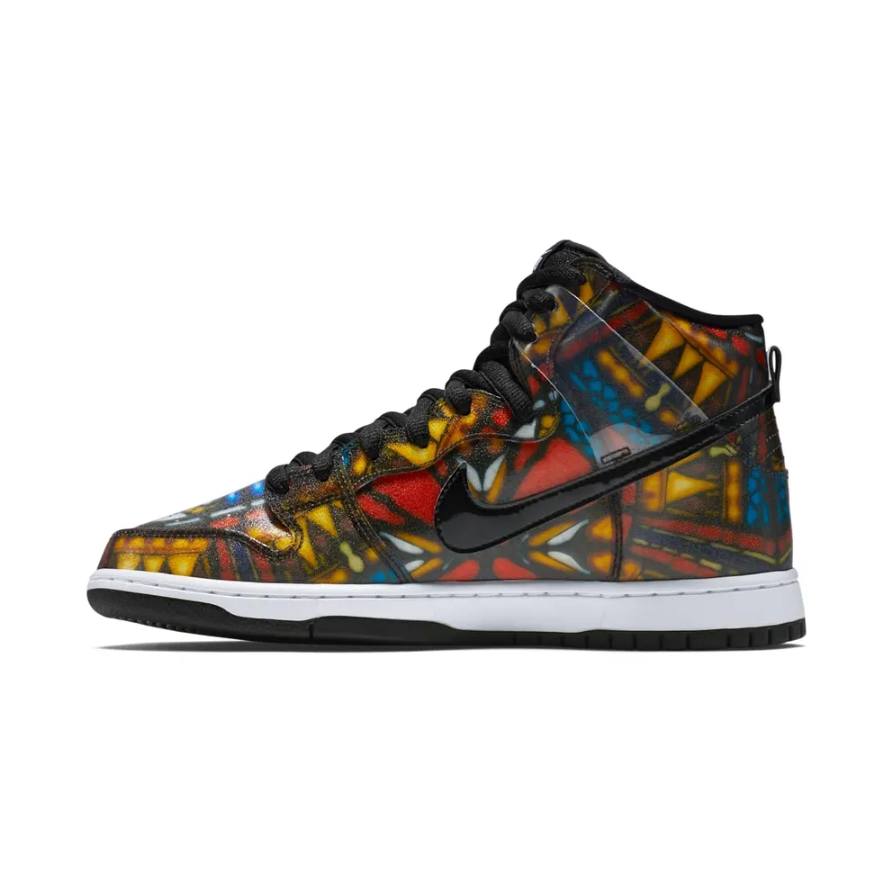 Nike Dunk SB High Cncpts “Stained Glass” Gym Red/Black-White (313171-606)