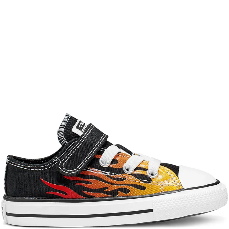 Converse Toddler Archive Flames Hook and Loop Chuck Taylor All Star Low Top (766199C)
