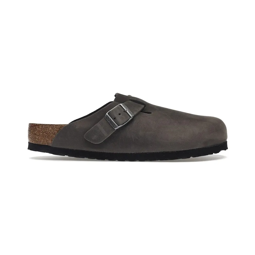 Birkenstock Boston Soft Footbed Oiled Leather Iron Grey (1013255)