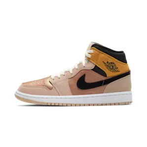 Air Jordan 1 Mid SE Particle Brown “Particle Beige / Metallic Red Bronze / University Gold / Black” (DD2224-200)