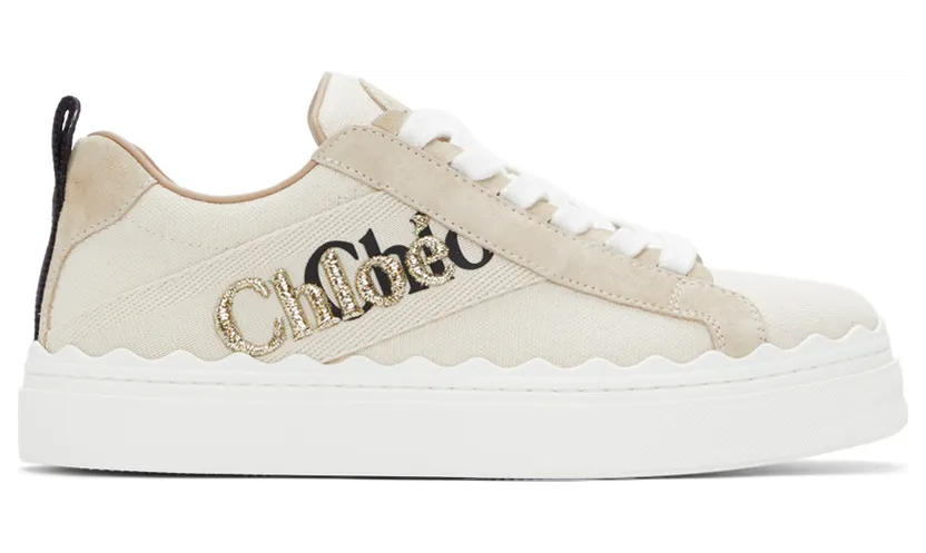 Chloé Black Canvas Lauren Sneakers (CHC21U108Q7)