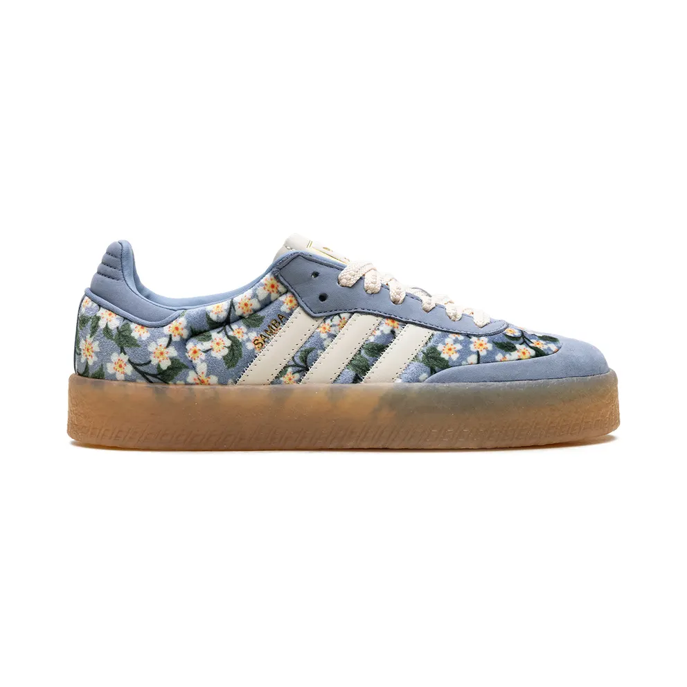 Adidas Sambae “Liberty London Floral Embroidery Blue Cream White” (JQ6046)