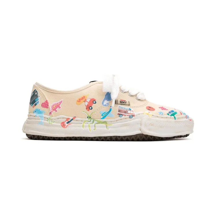 Maison Mihara Yasuhiro Baker OG Sole Canvas Low Printed Sticker White (A14FW745-WHT)