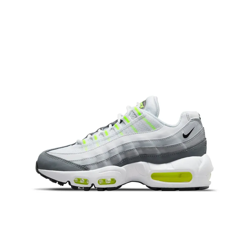 Nike Air Max 95 Recraft White Grey Volt (GS) (DJ3341-100)