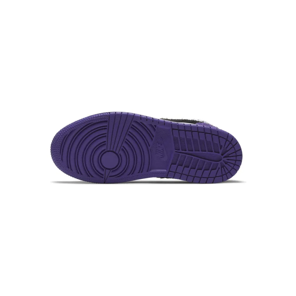 Jordan 1 Mid SE Purple (PS) White/Black-Light Solar Flare Heather-Varsity Purple (BQ6932-105)