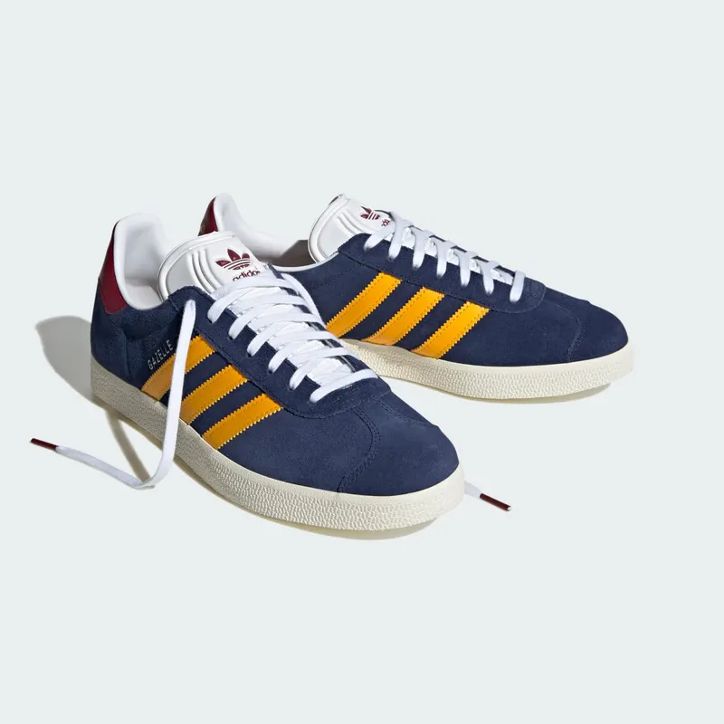 adidas Gazelle Dark Blue Crew Yellow Burgundy (IF0877)