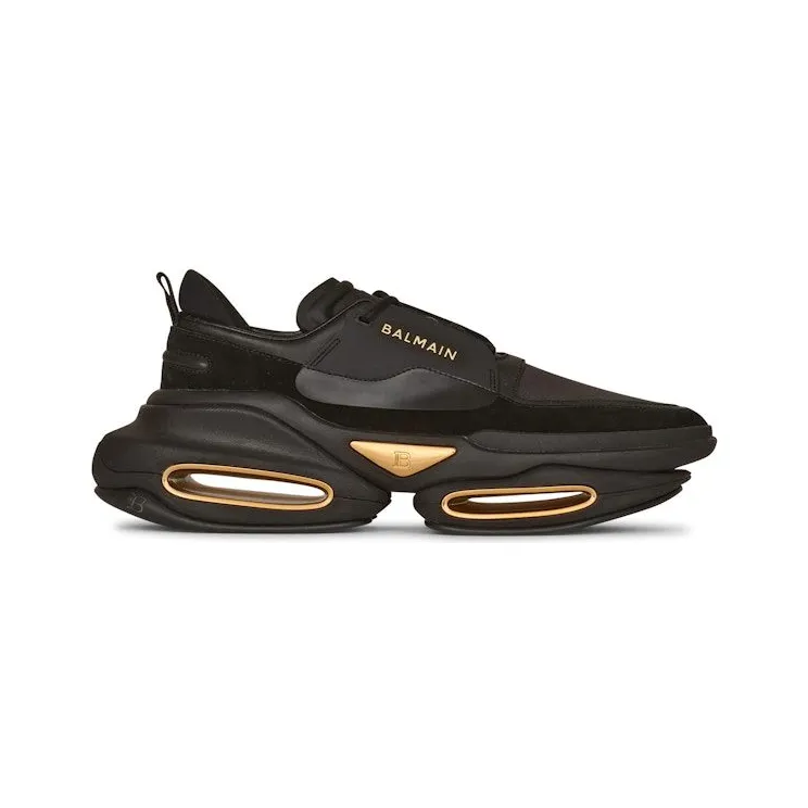 Balmain B-Bold Low-Top Black Gold (YM1VI277LSSE0PA)