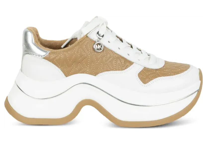 Michael Kors Arla gewatteerde sneakers met logodetail – Wit (43R6ARFS1L297)