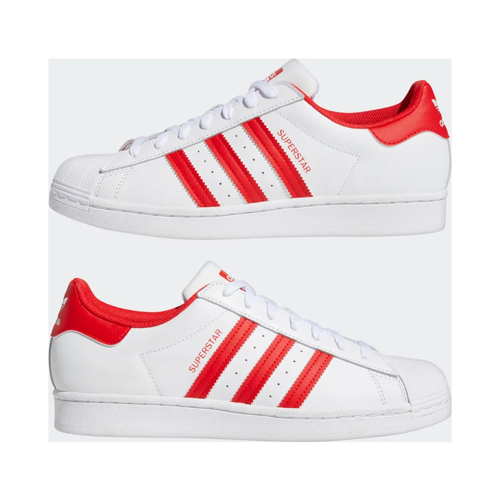 Adidas SUPERSTAR SHOES Cloud White / Vivid Red / Cloud White (GZ3741)