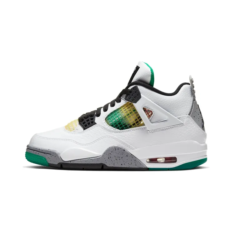 Air Jordan 4 WMNS Retro Rasta “White / University Red / Lucid Green / Black” (AQ9129-100)