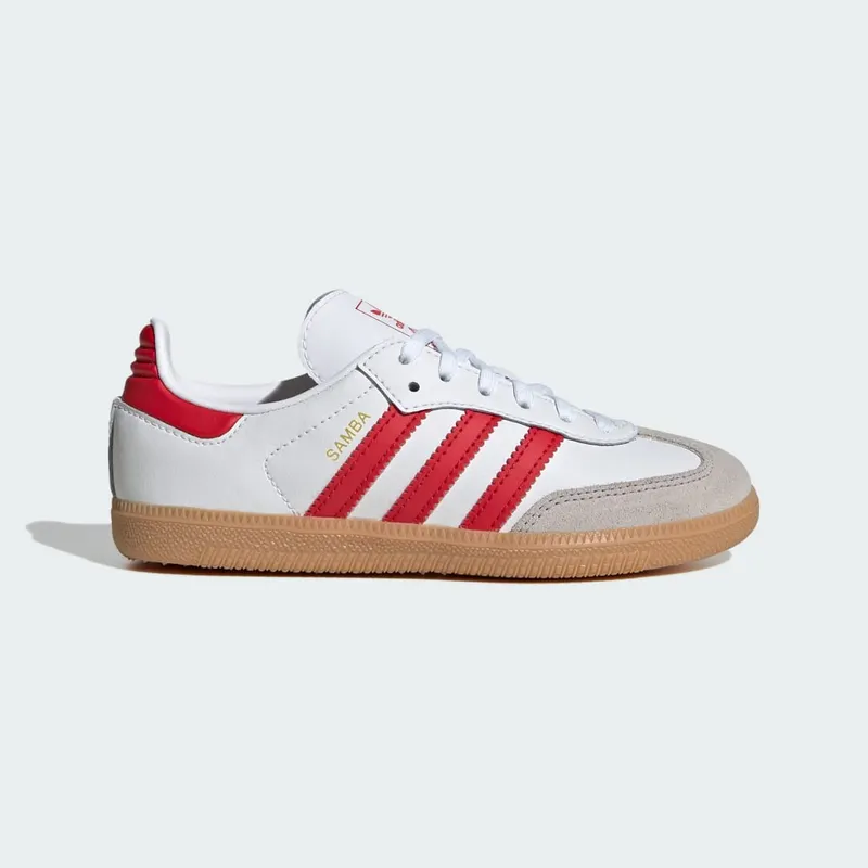 Adidas Samba OG Kids Cloud White / Better Scarlet / Gum (JQ2829)