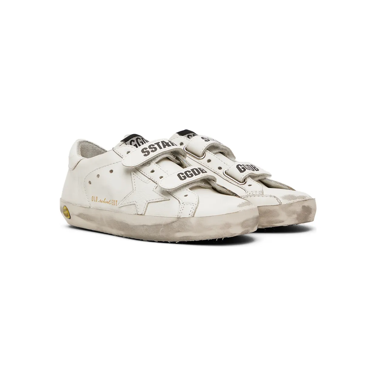 Golden Goose Kids White Old School Velcro Sneakers (GYF00111.F000419.10100) (4)