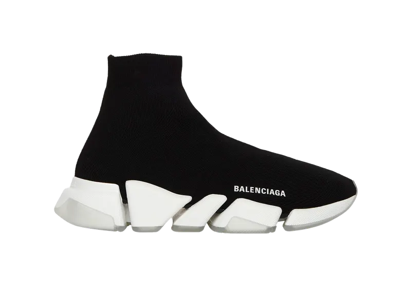 Balenciaga Speed 2.0 Black Transparent Sole (W) (654045W2DI21091)
