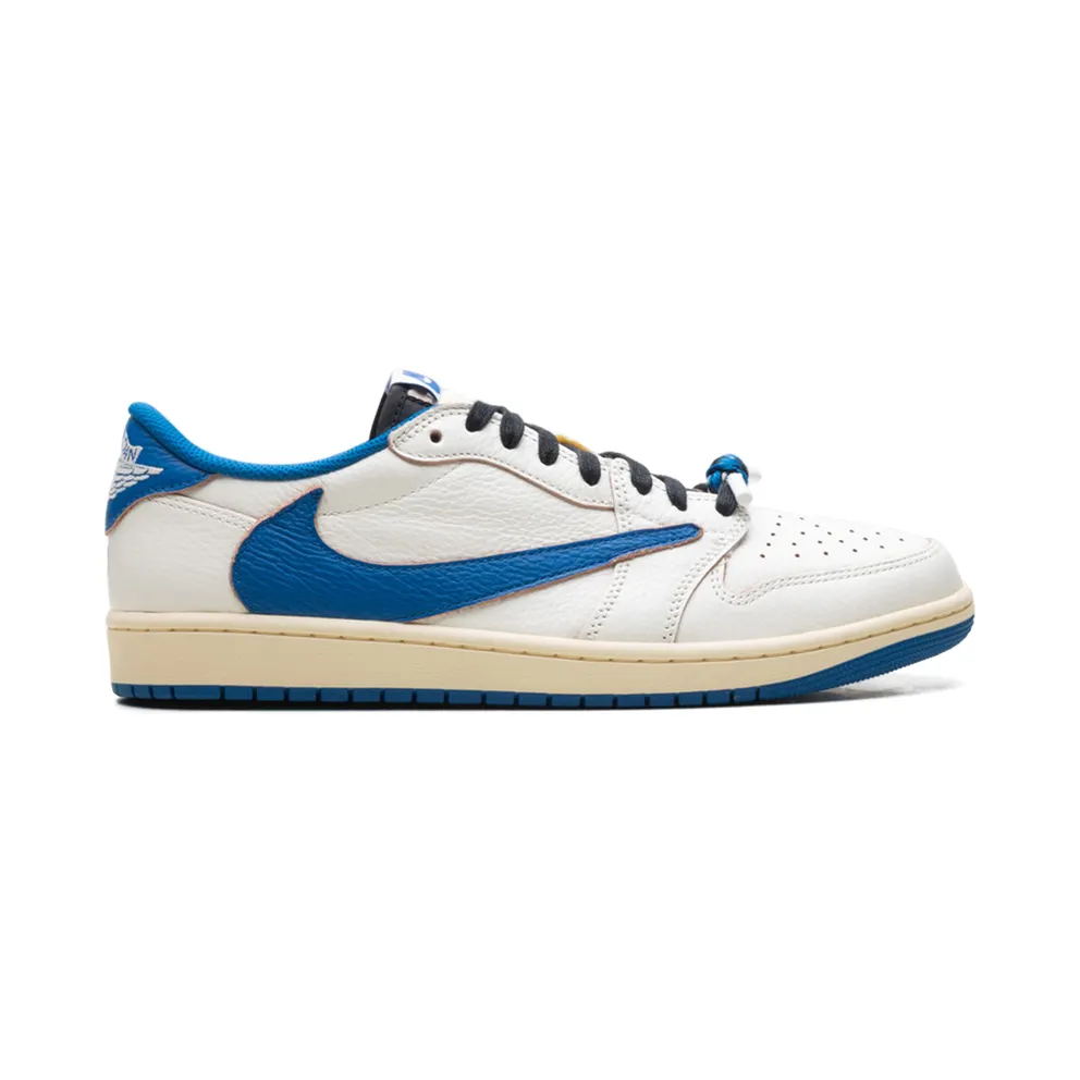 Jordan x Fragment Design Air Jordan 1 Low “Sail/Black/Muslin/Military Blue” (DM7866-104)
