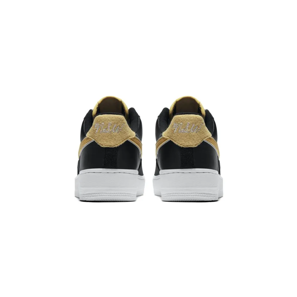 Nike Air Force 1 Low Satin Black Wheat Gold (W) Black/Wheat Gold (AA0287-005)
