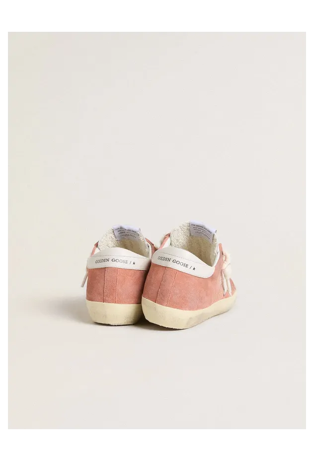 Golden Goose Women’S Super-Star In Coral Suede With White Leather Star And Heel Tab (GWF00101.F007253.30279) (4)