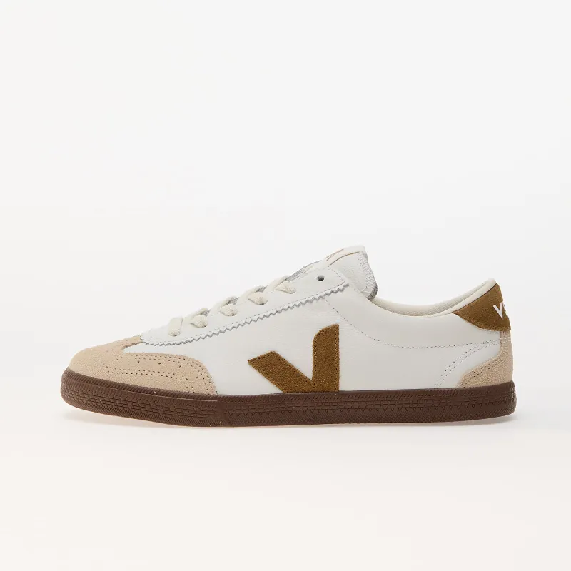 Veja VOLLEY LEATHER WHITE TENT BARK – “Weiß” (VO2003720A)